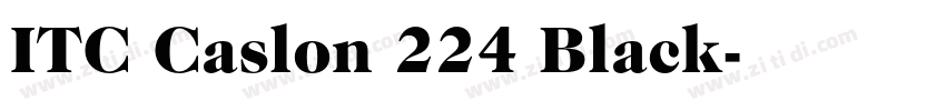 ITC Caslon 224 Black字体转换